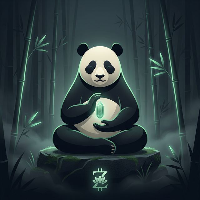 MOSOO Zen Guardian Panda Mascot in Moso Bamboo Grove